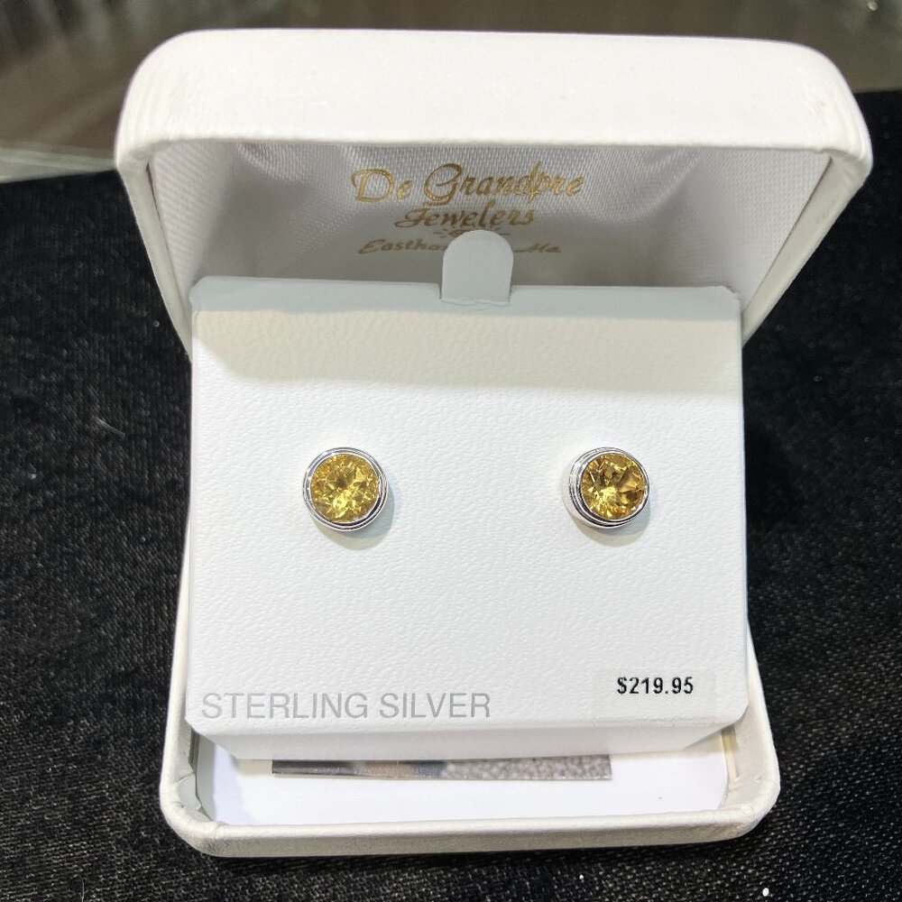 Citrine Silver Earrings